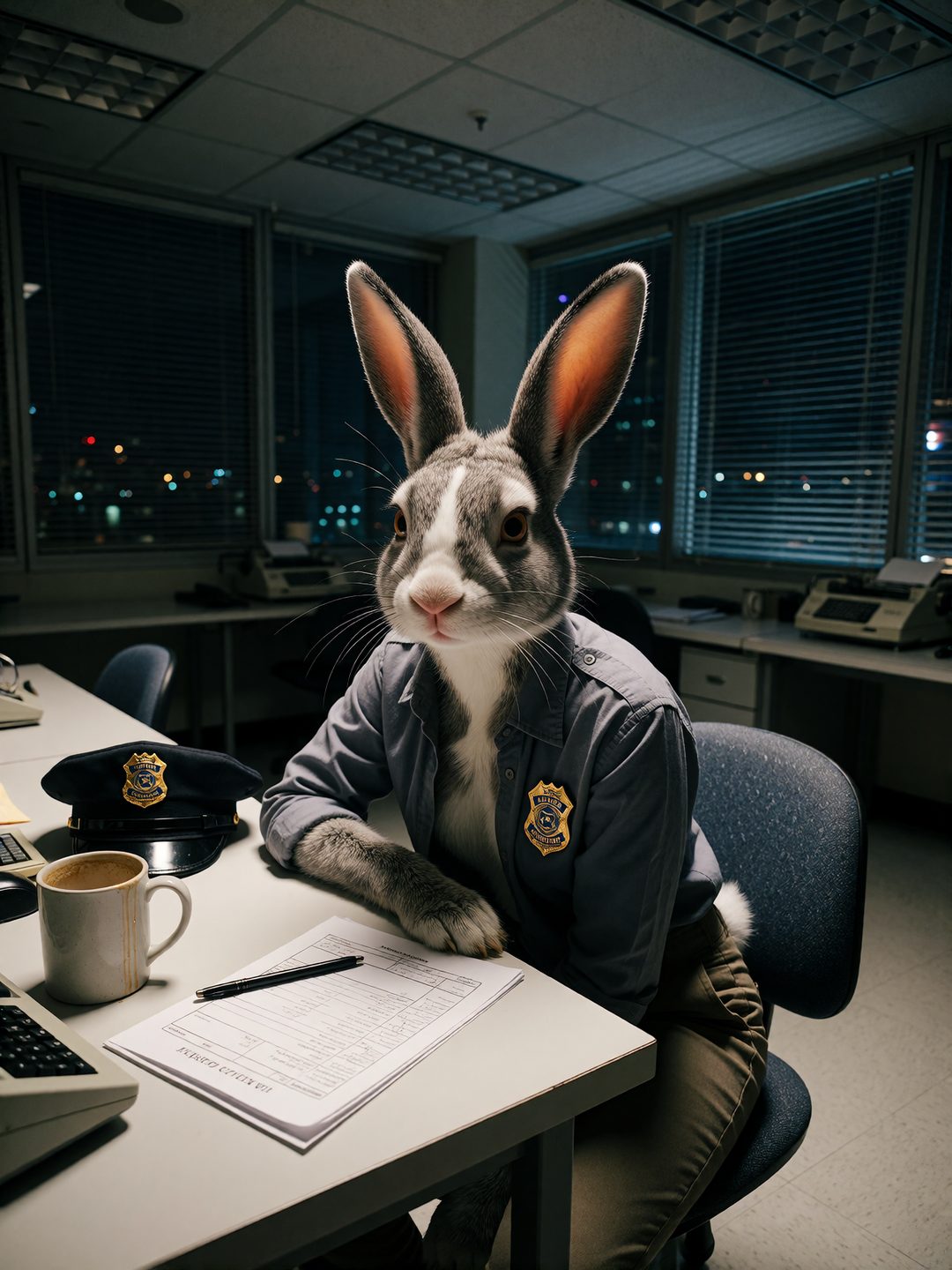 Precinct Nine — Junie, the First Bunny on the Force scene cover