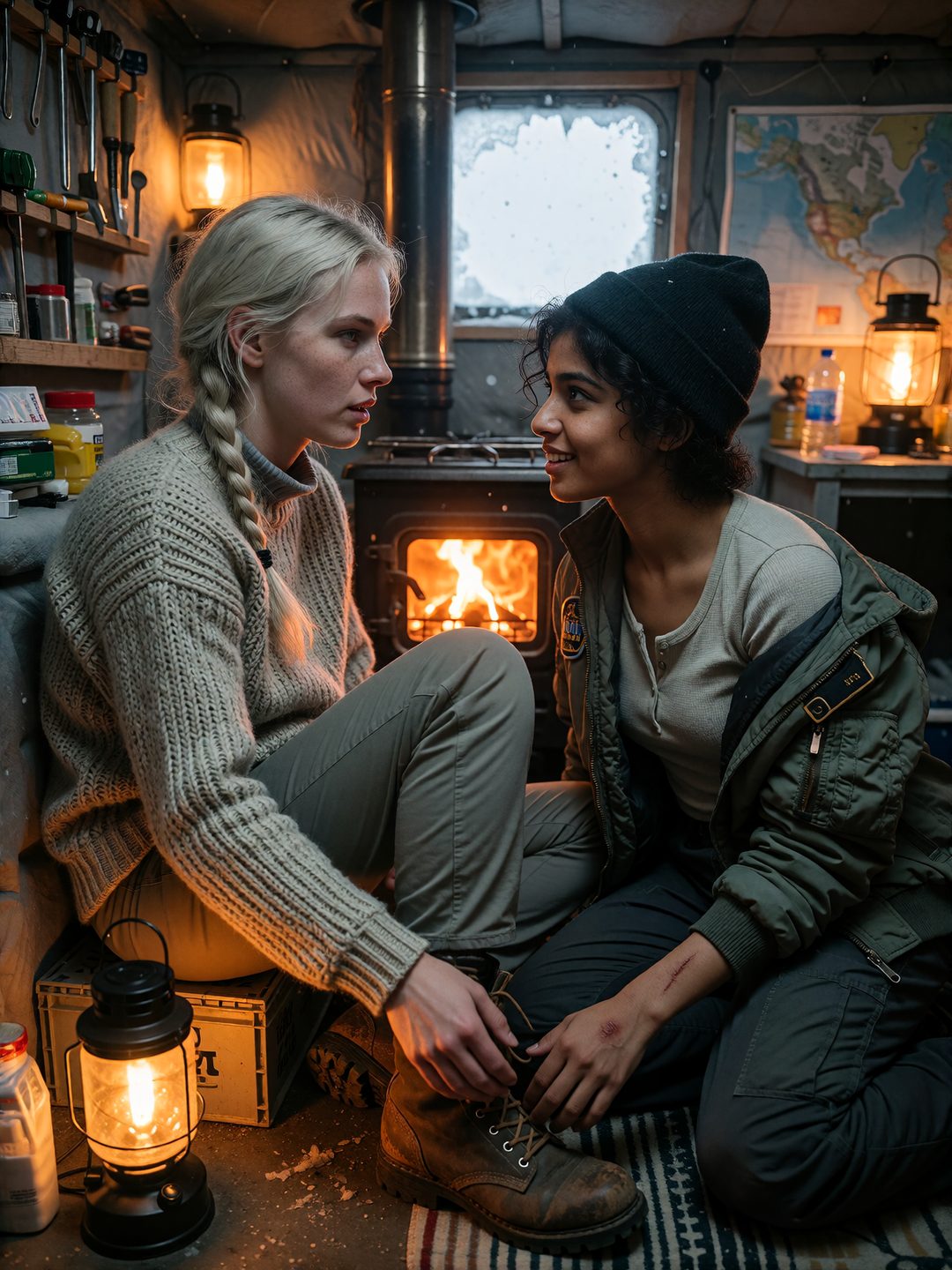 Whiteout — Sigrid & Priya, Storm-Locked at the Station scene cover