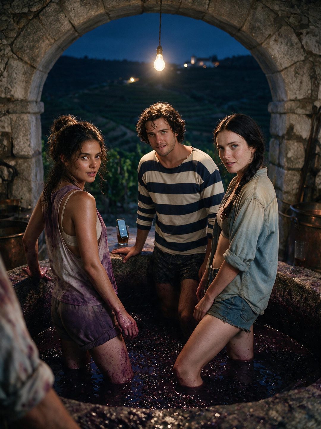 Harvest Week — Ondina, Sabela & Mattia, the Last Night of the Vindima scene cover